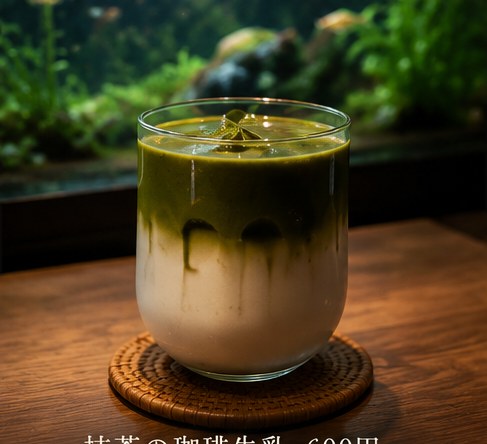 抹茶の珈琲牛乳